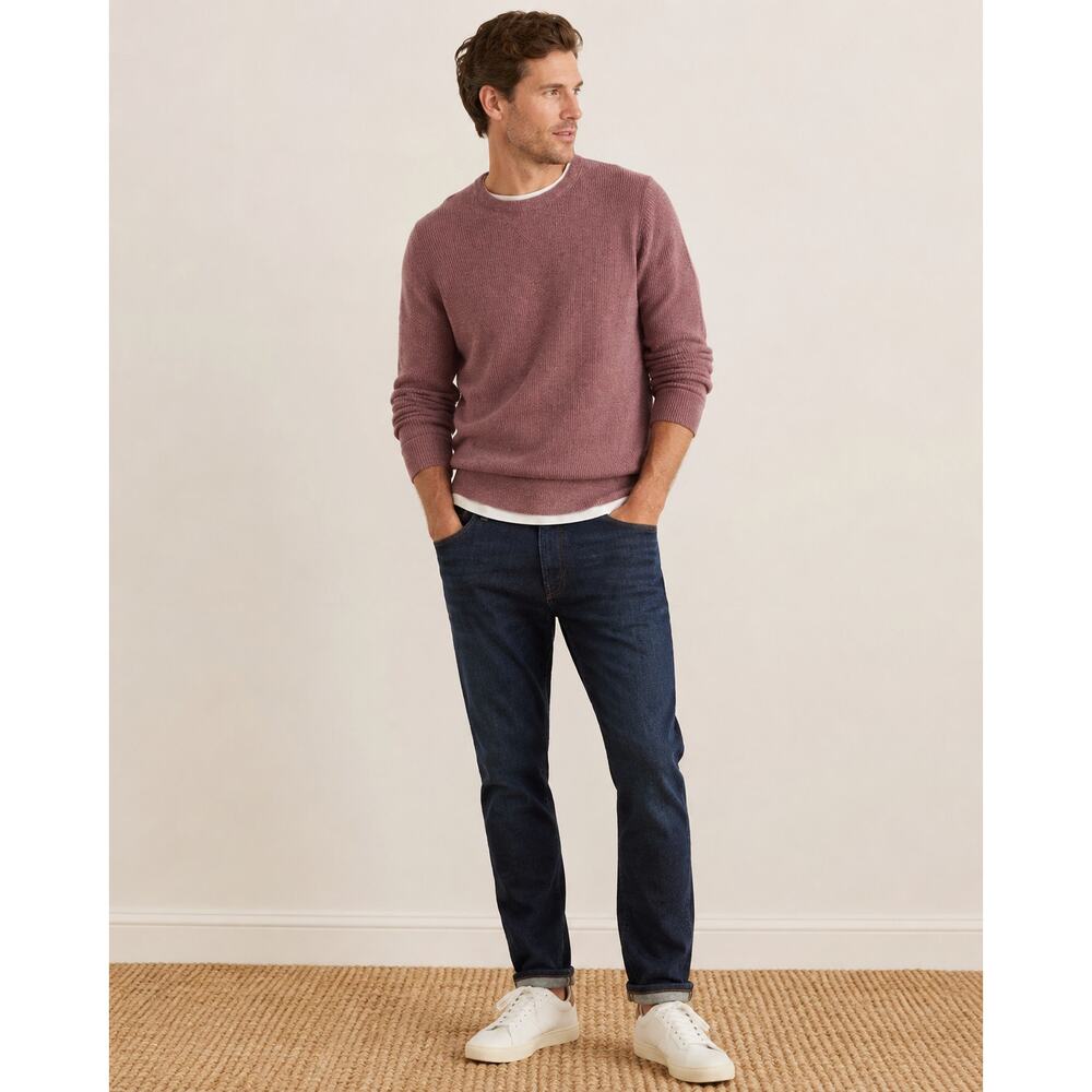 Madewell Men's SZ XL Cashmere Sweater Thermal Sweatshirt Style Heather Berry - Picture 8 of 8